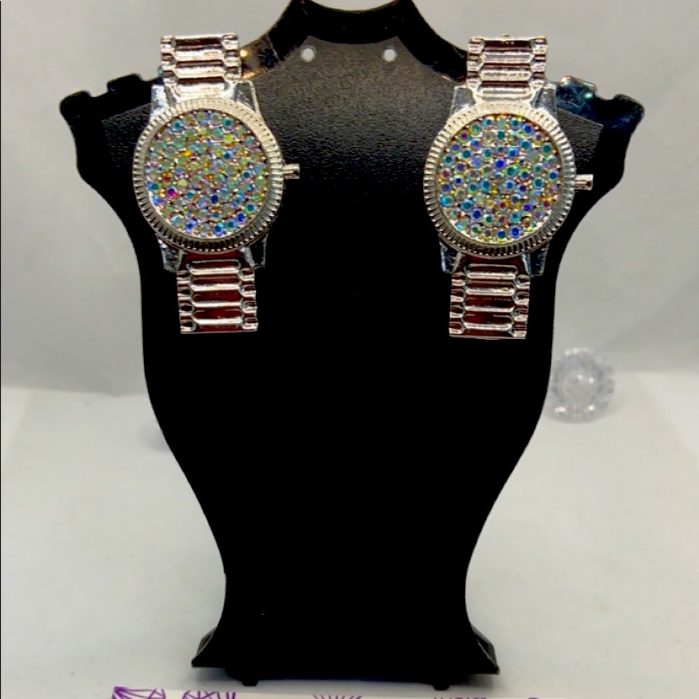 Bling Watch Earrings